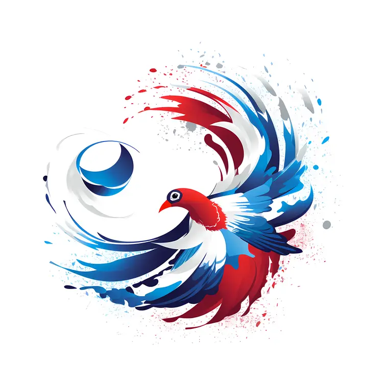 Colorful Bird in Flight