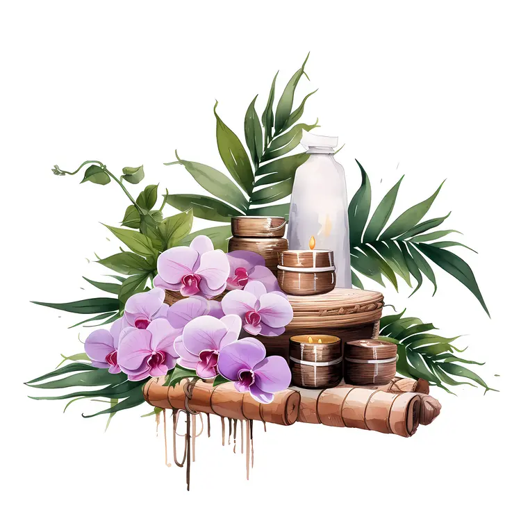 Spa Essentials with Flowers