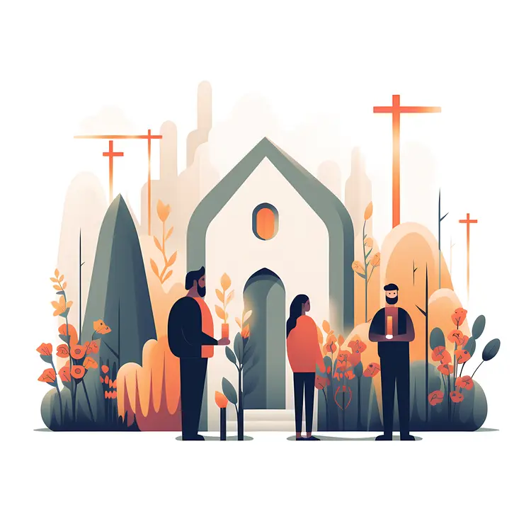 People Gathering at Church