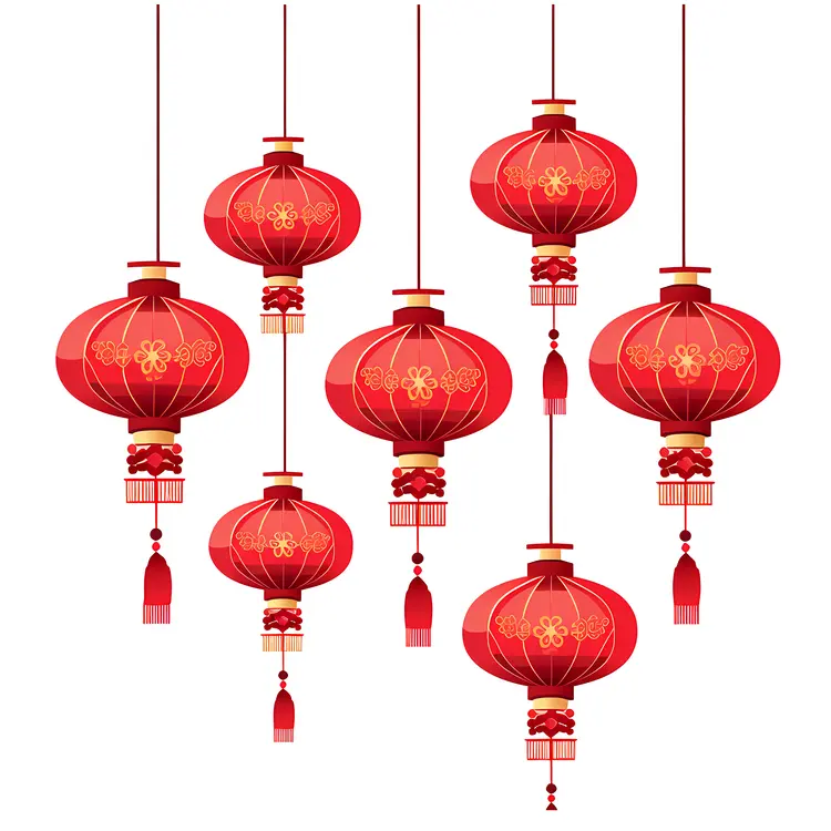 Beautiful Red Lanterns for Chinese New Year Celebration