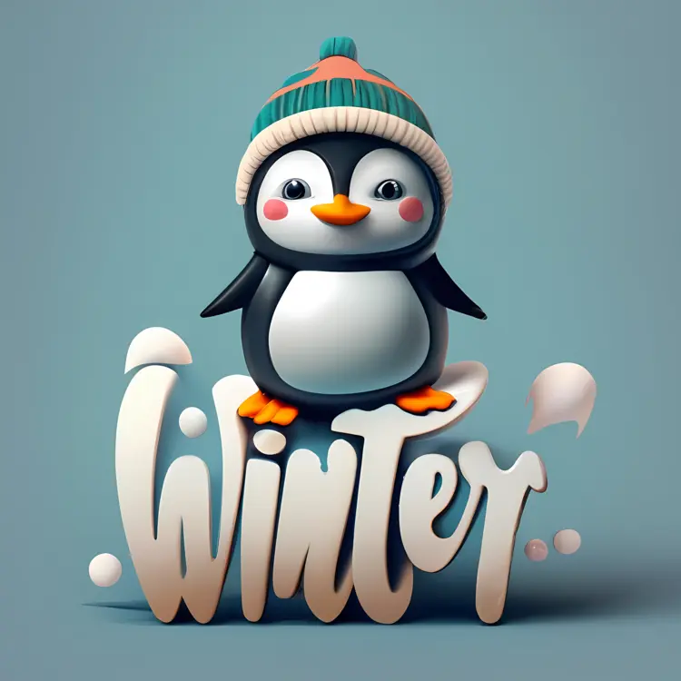 Hello Winter with Penguin