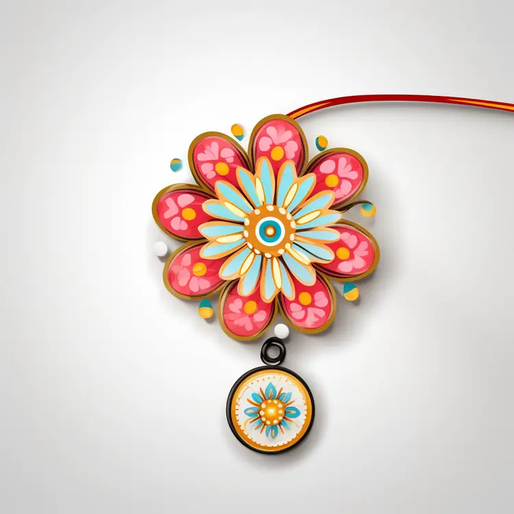 Colorful Flower Pendant Necklace