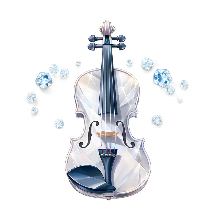Elegant Crystal Violin