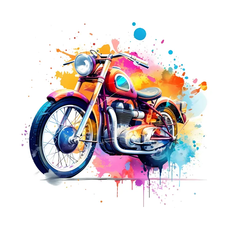 Colorful Artistic Motorcycle