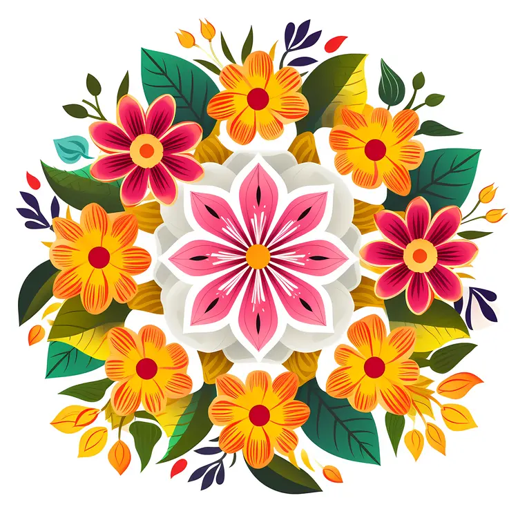 Colorful Floral Pattern Illustration