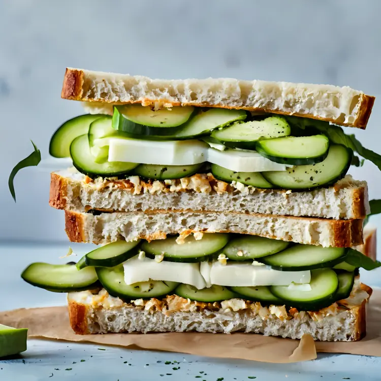 Stacked Cucumber Sandwich