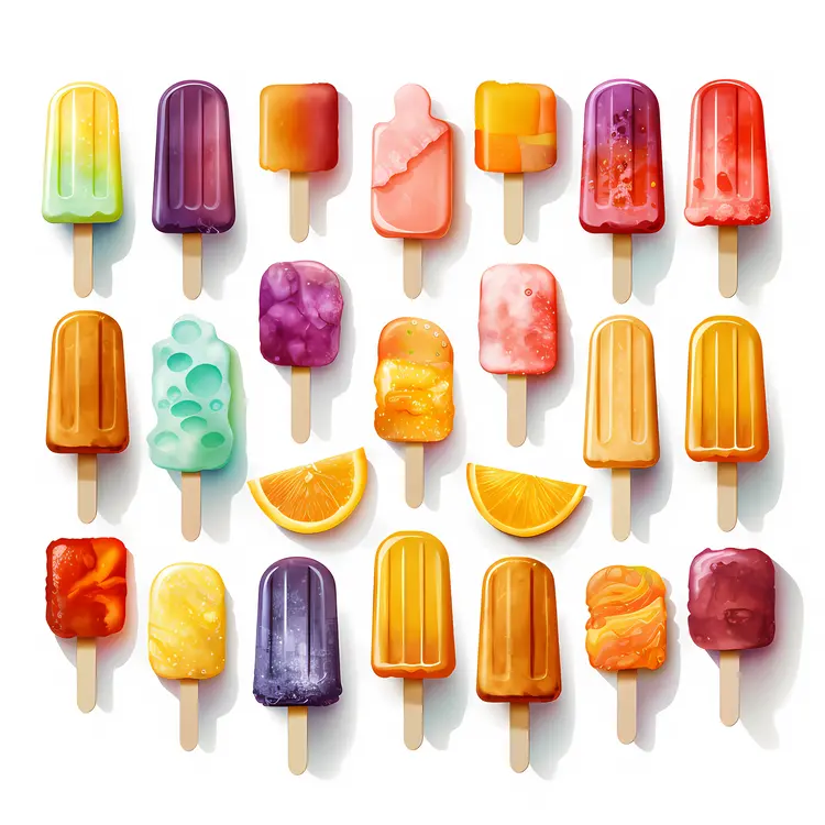 Colorful Popsicles for Summer Refreshment
