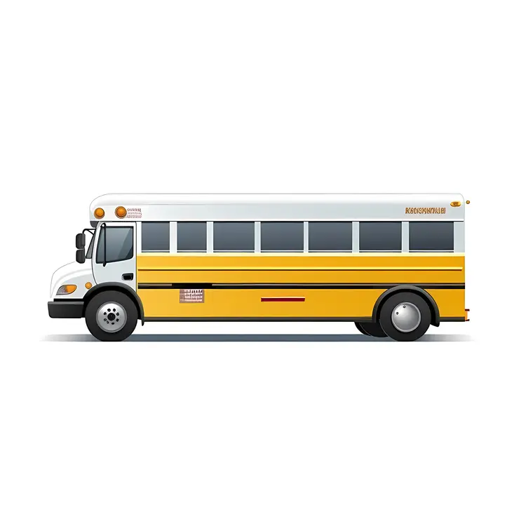 Yellow School Bus Illustration for Education and Transportation Concept