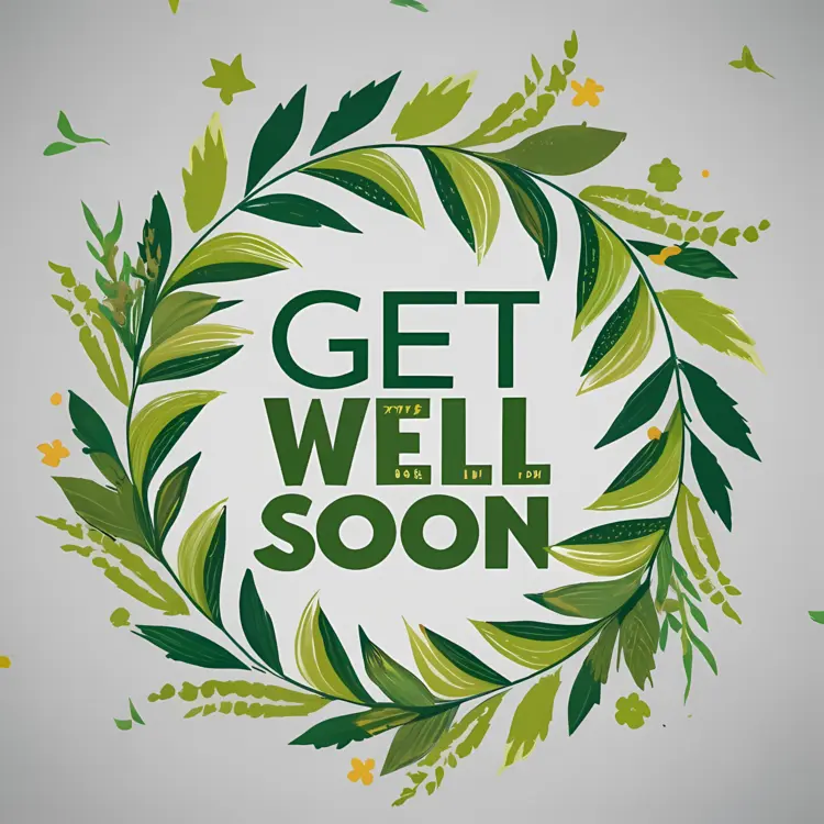 Greenery Get Well Soon Card