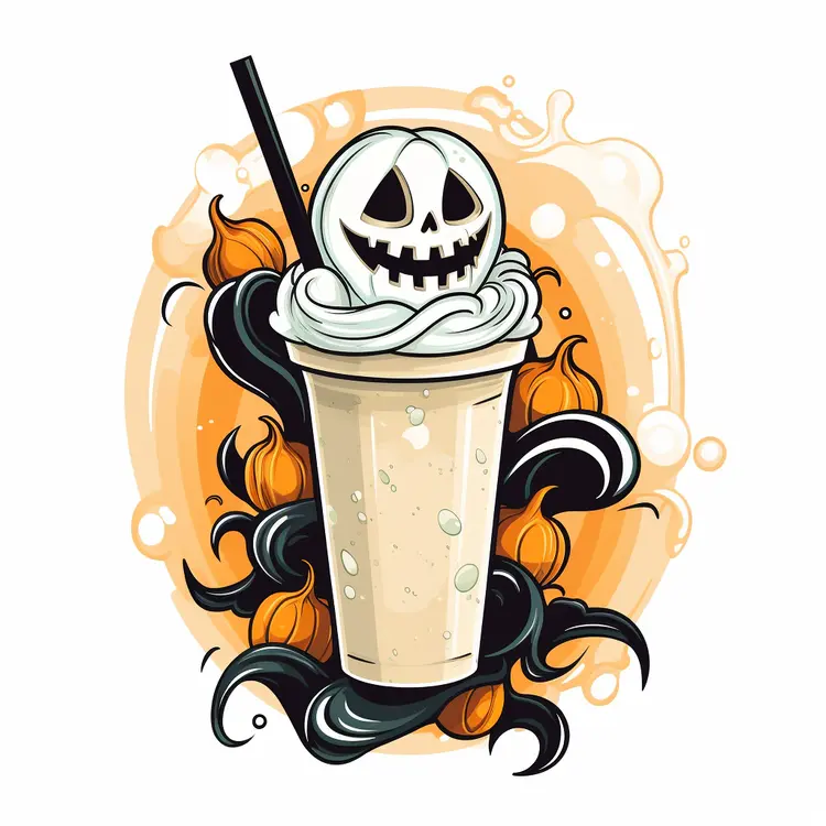 Spooky Skull Halloween Milkshake