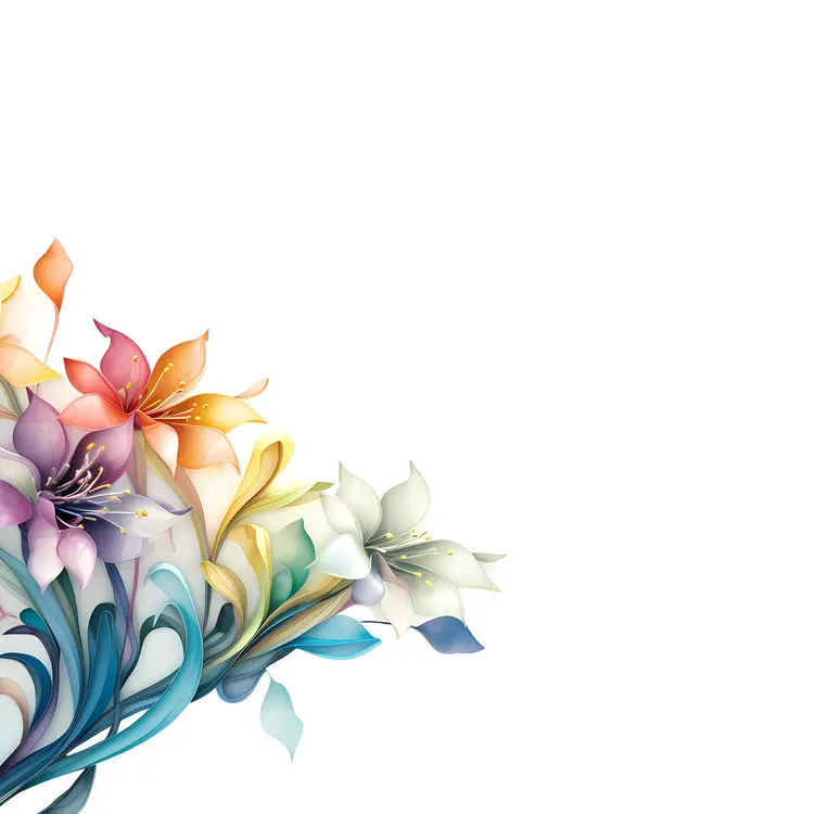 Colorful Flowers with Swirling Petals