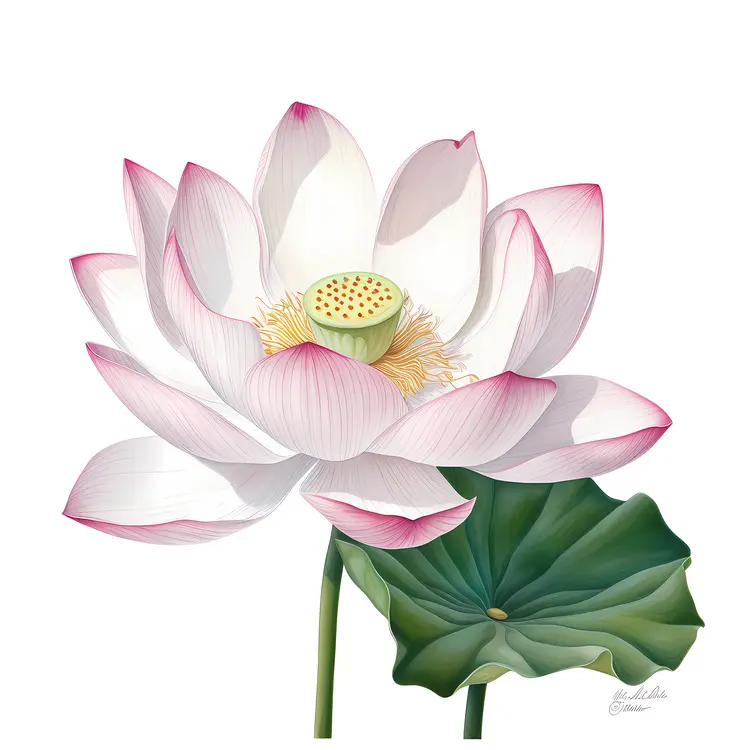 Beautiful Lotus Flower Illustration