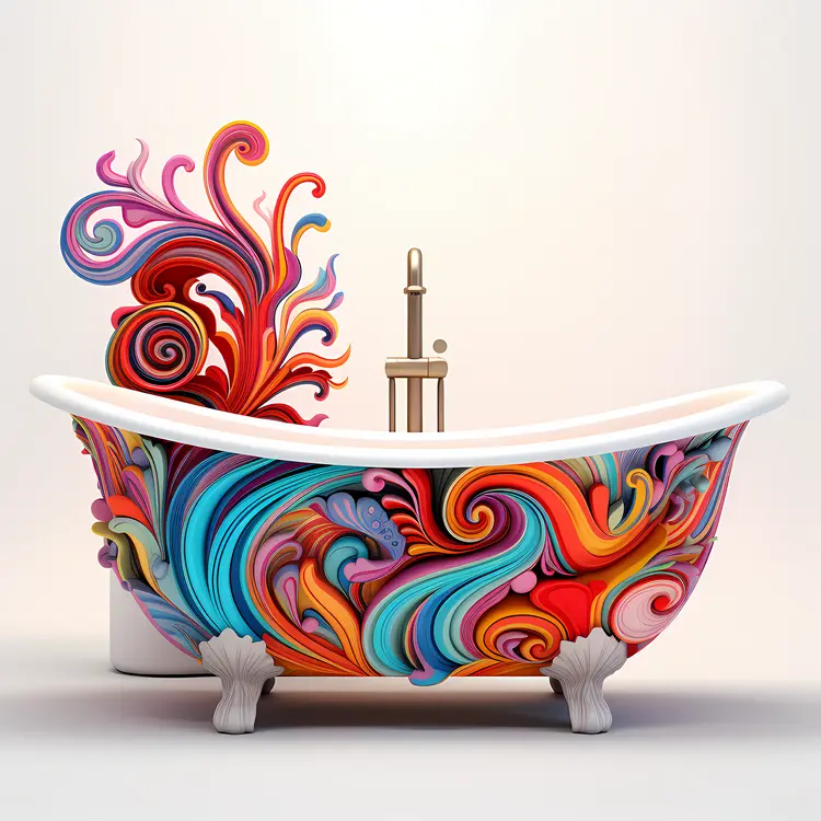 Colorful Artistic Bathtub