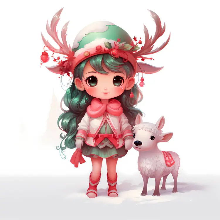Girl with Deer