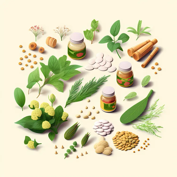 Herbal Ingredients and Bottles