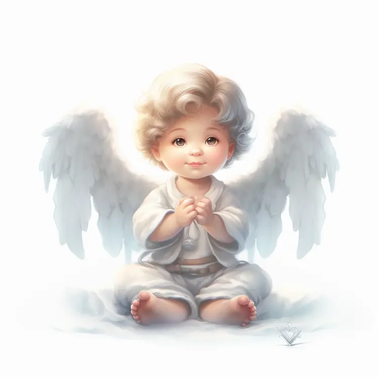 Cute Baby Angel with Wings