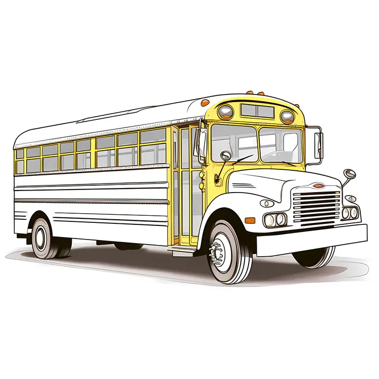 Classic Yellow School Bus Illustration