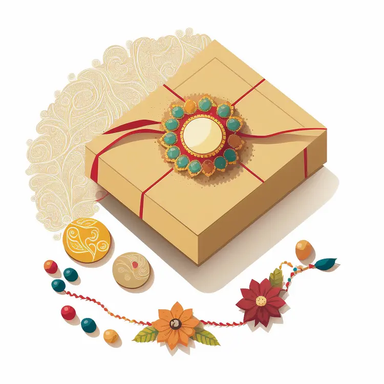 Decorative Gift Box for Raksha Bandhan Celebration