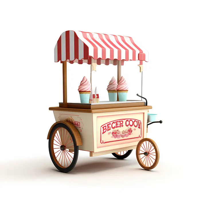 Vintage Ice Cream Cart