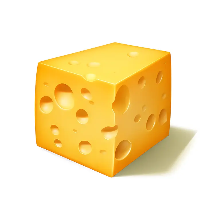 Yellow Cheese with Holes
