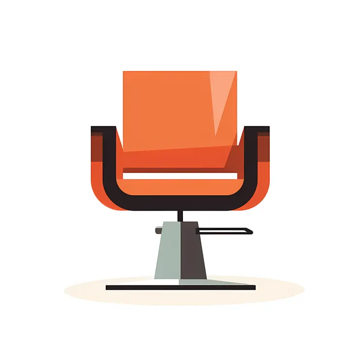 Orange Salon Chair in Minimalist Design