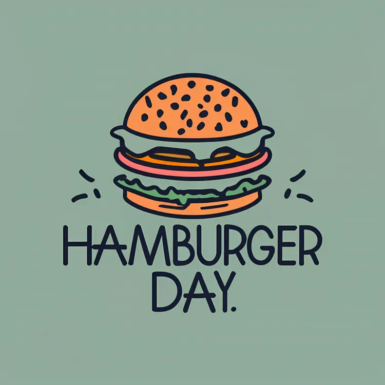 Simple Hamburger Day Celebration