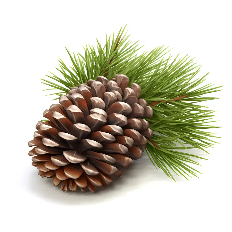Pine Cone with Green Needles