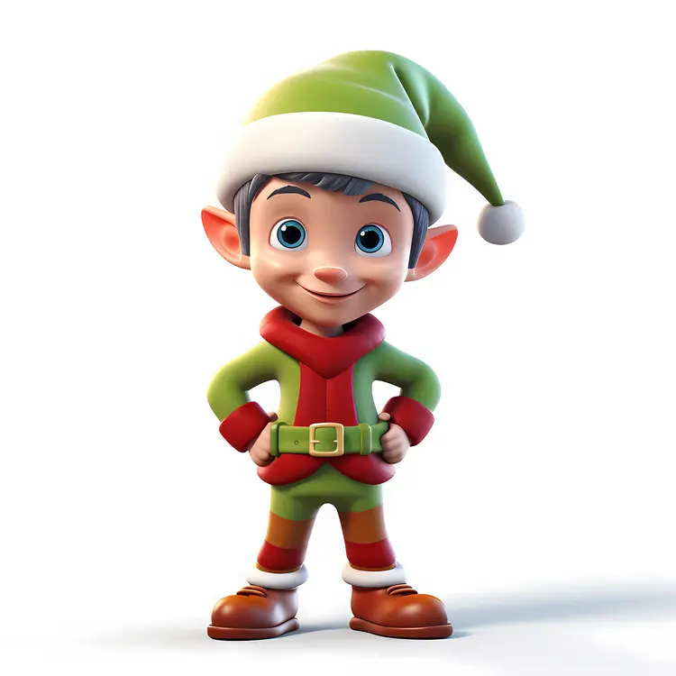 Smiling Elf with Hands on Hips