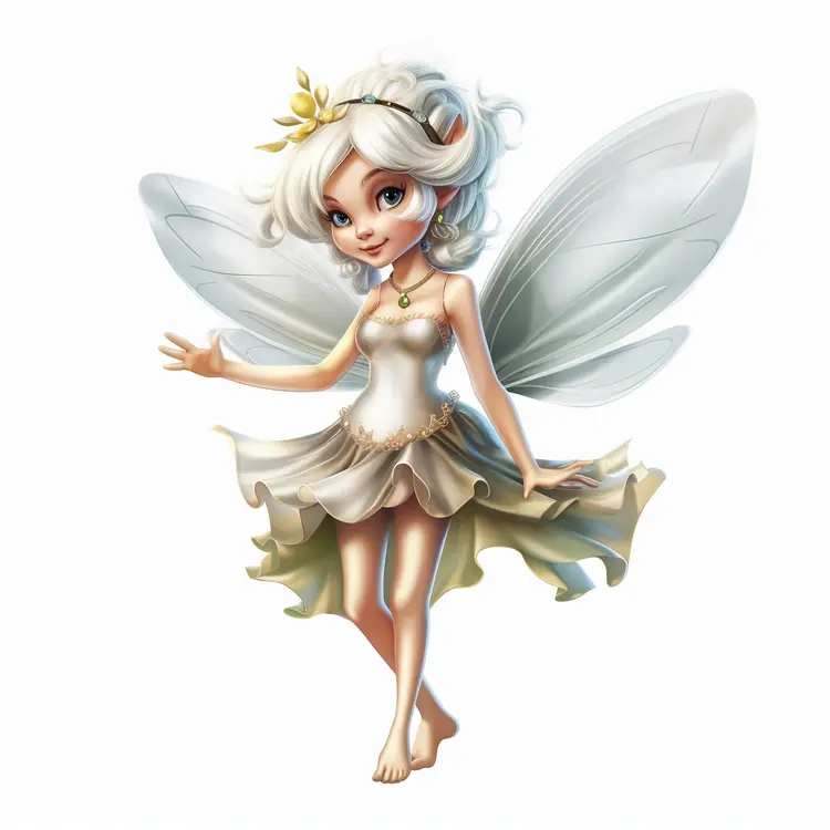 Beautiful Fairy with Wings in Fantasy World