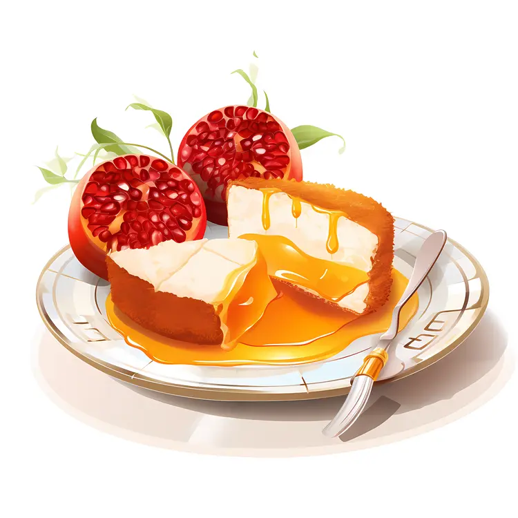 Delicious Cheesecake with Pomegranate