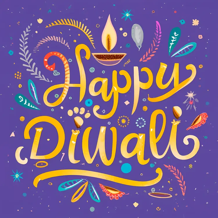 Colorful Happy Diwali Celebration