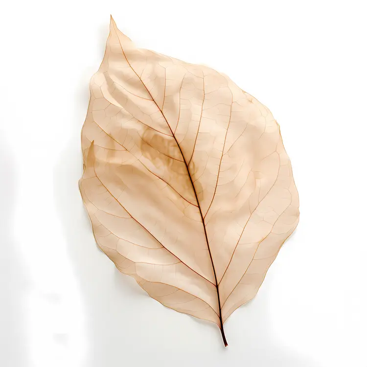 Dried Leaf with Detailed Veins