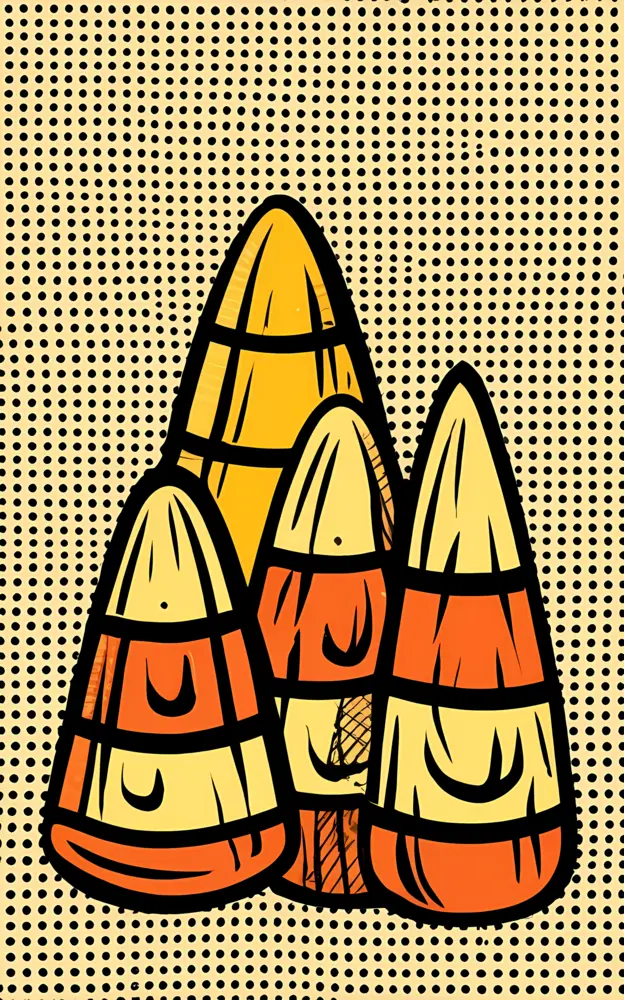 Pop Art Candy Corn for Halloween
