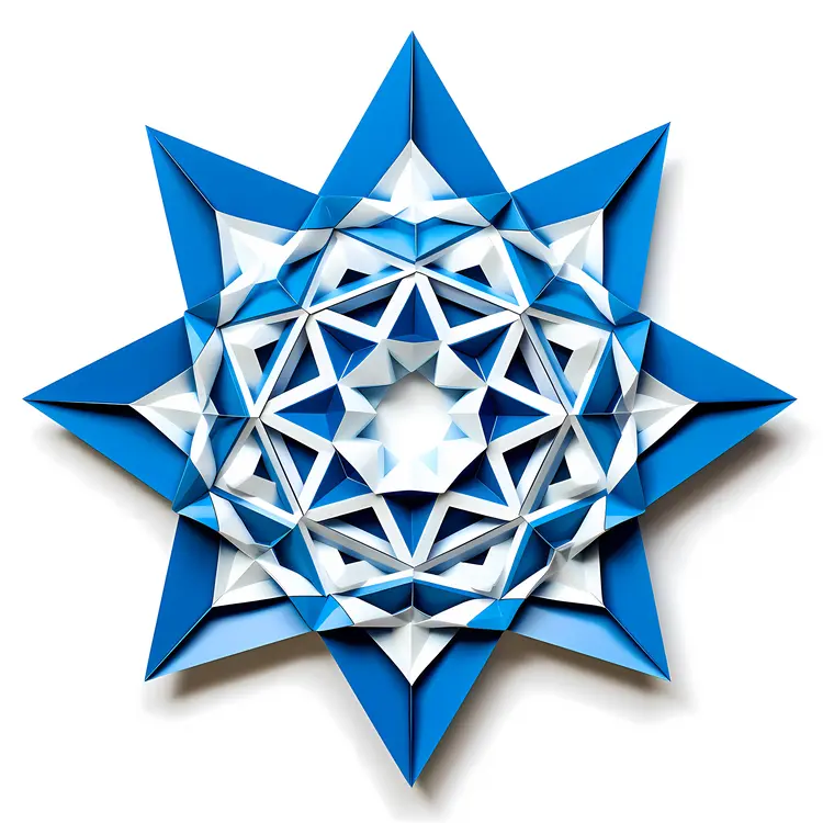 Layered Blue Star Design