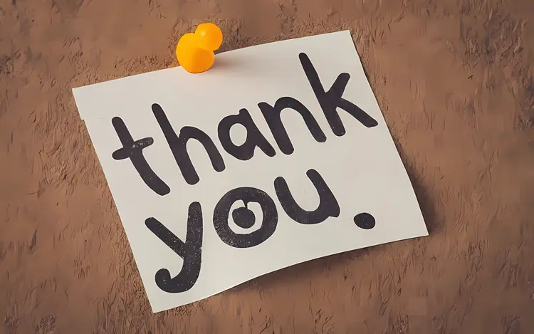 Simple Handwritten Thank You Note