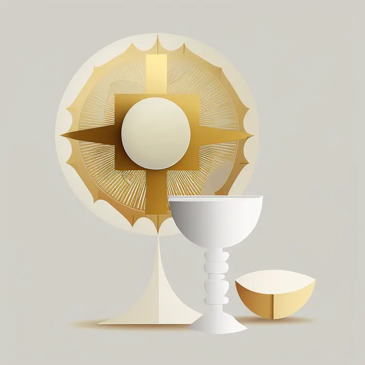 Eucharist with Chalice and Host Illustration