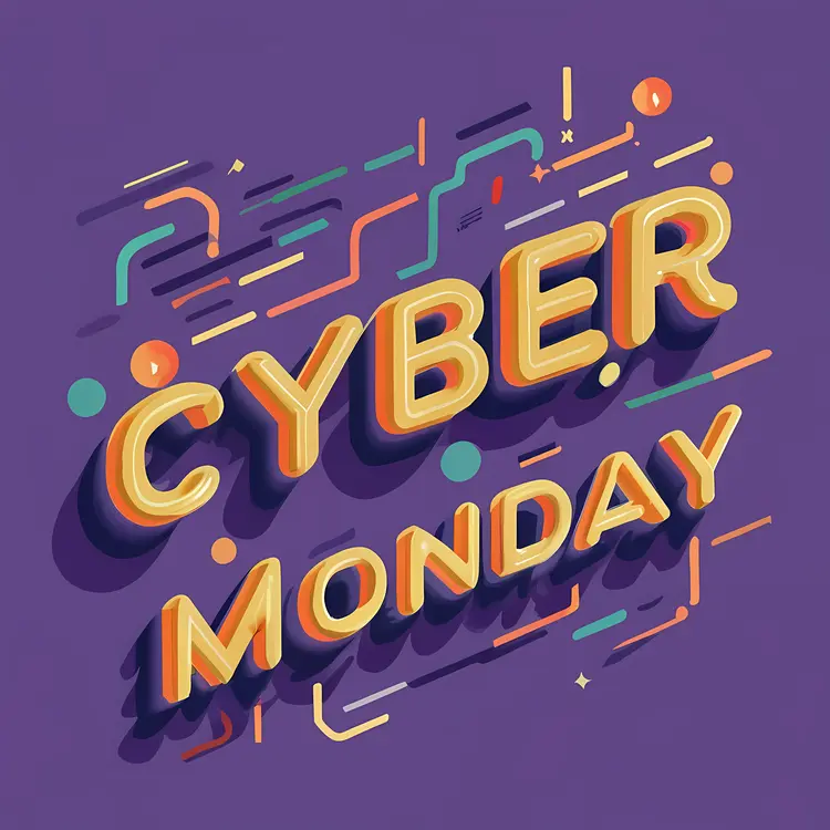 Cyber Monday with Colorful Design