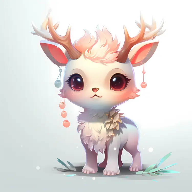 Cute Reindeer with Ornaments