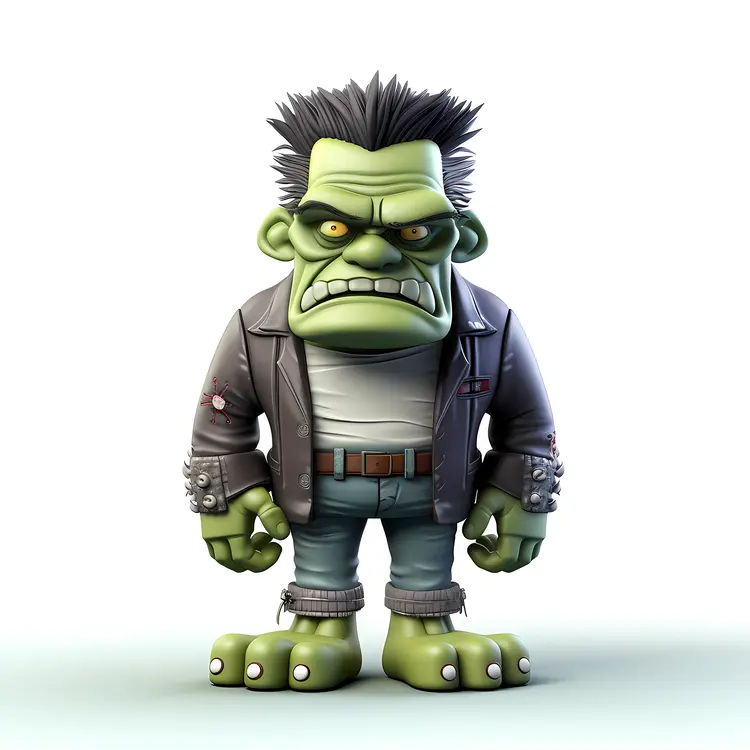Angry Green Monster in Jacket