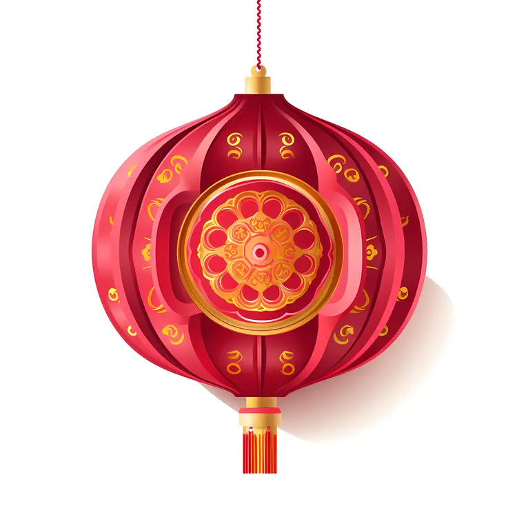 Elegant Red Lantern for Chinese New Year