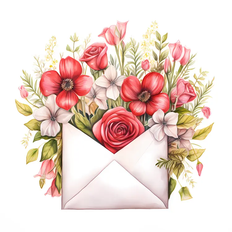 Beautiful Floral Arrangement in Envelope