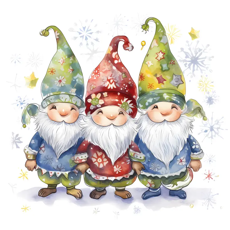 Adorable Gnomes in Festive Attire