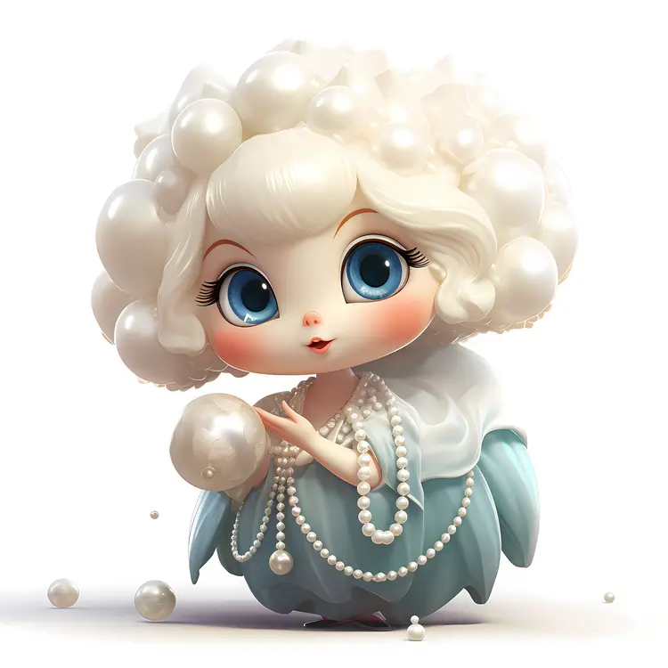 Cute Doll with Pearls