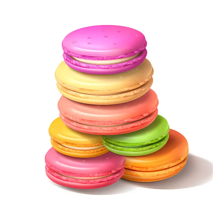 Stack of Colorful Macarons