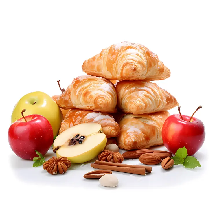 Delicious Croissants with Apples and Cinnamon