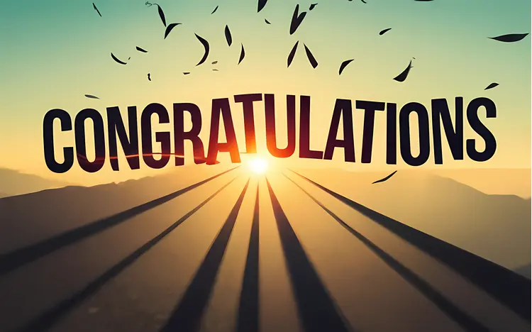 Congratulations with Sunrise