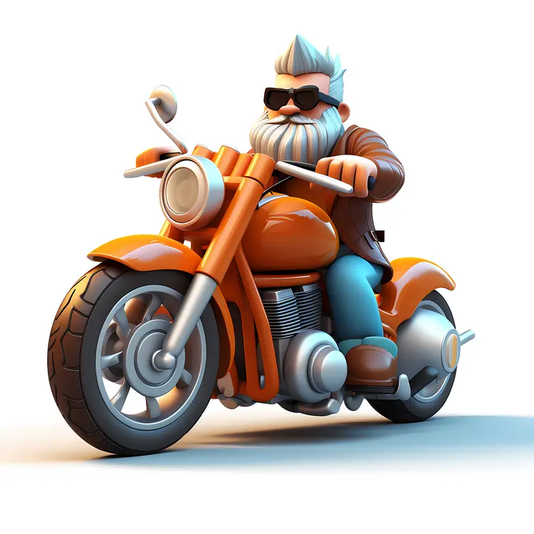Man on Motorcycle