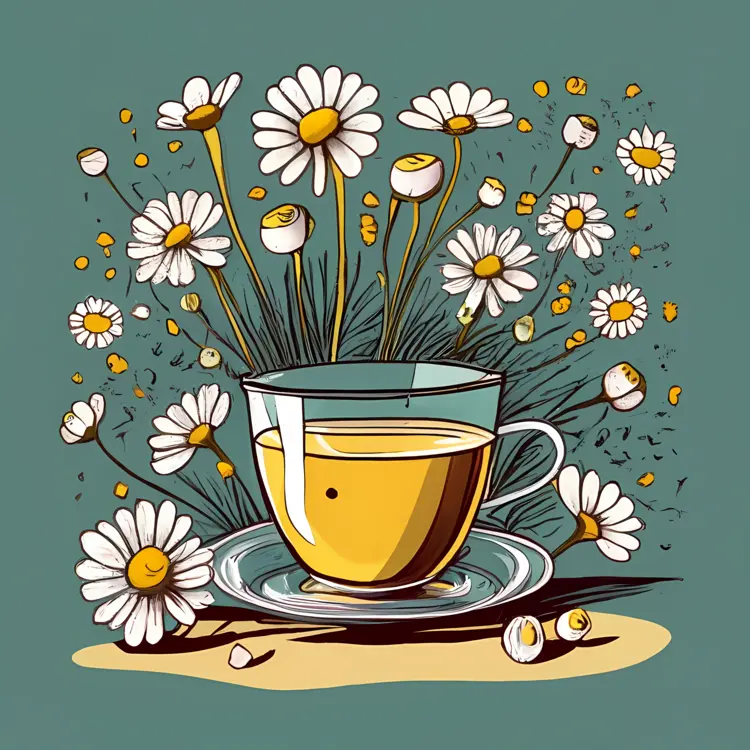 Chamomile Tea with Flowers