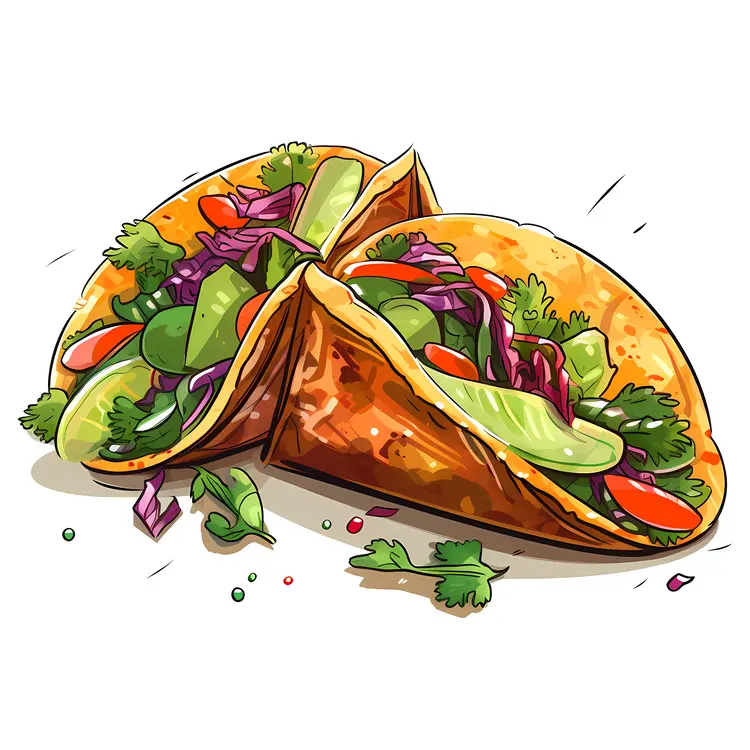 Delicious Tacos with Fresh Vegetables