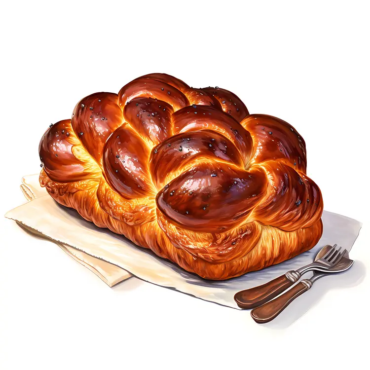 Golden Brown Braided Bread